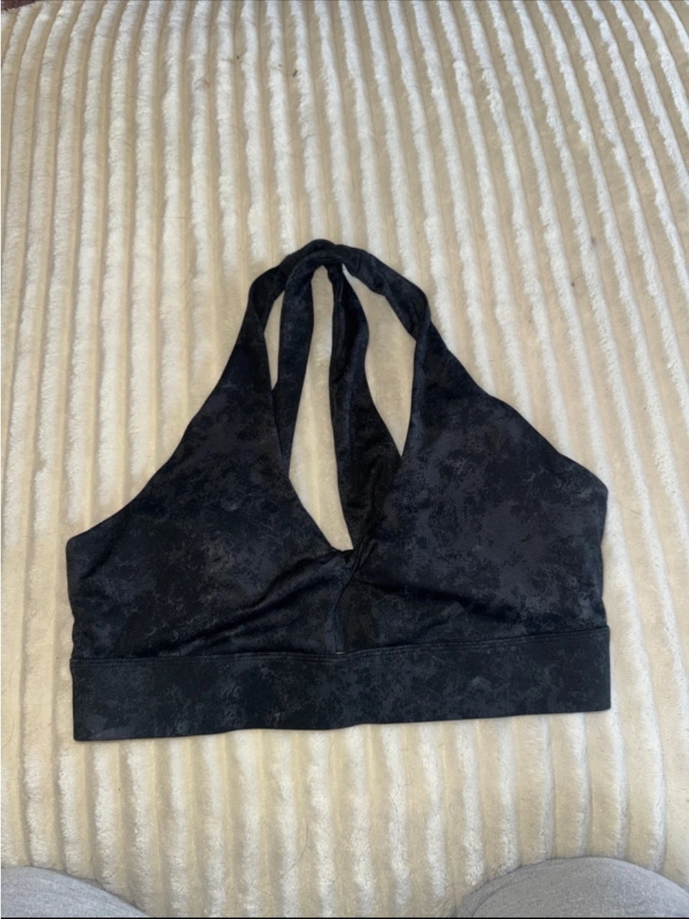 Fabletics Black Halter Sports Bra